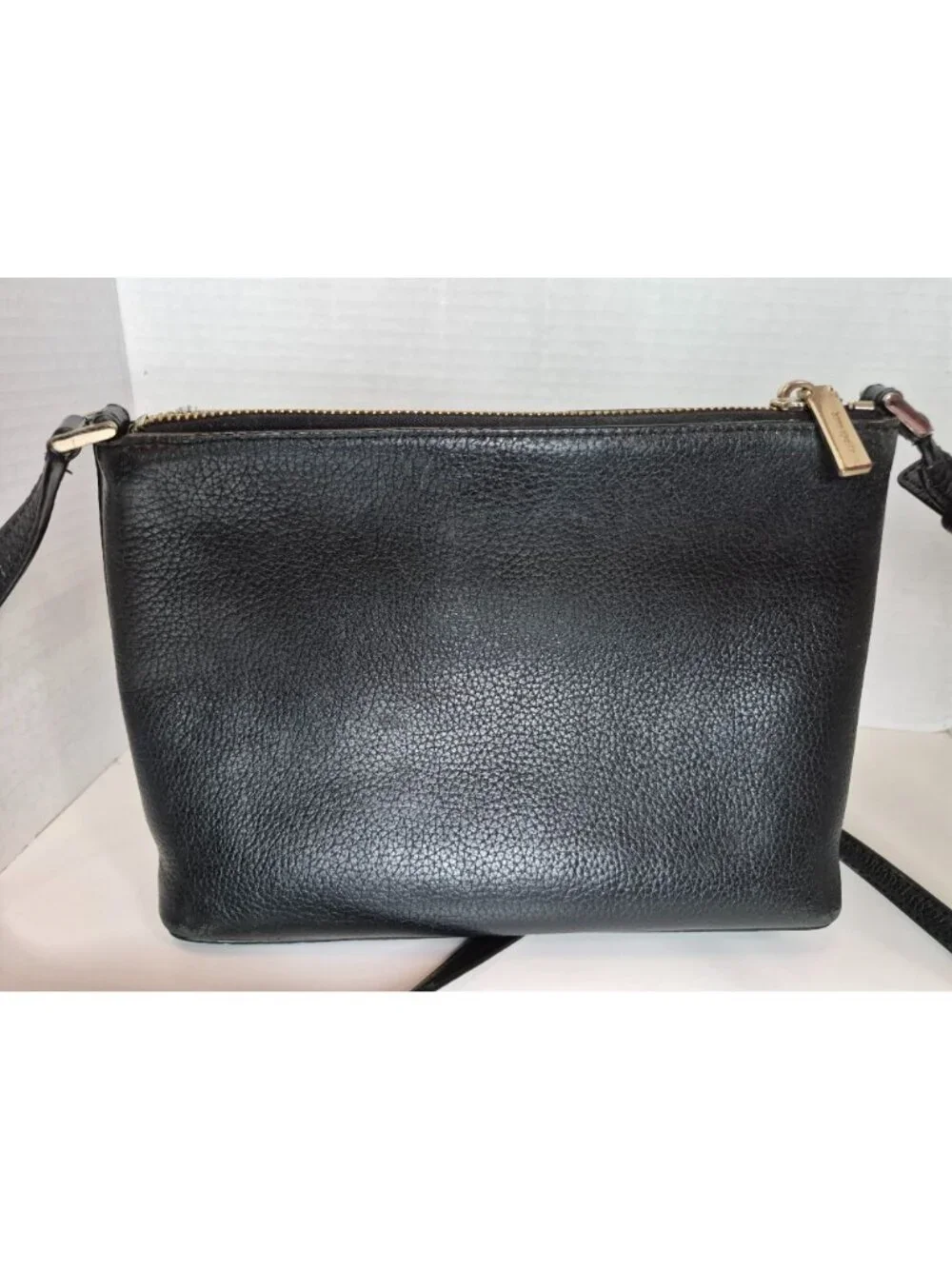 Kate Spade Black Pebbled Leather Shoulder Crossbody Designer City Casual Handbag